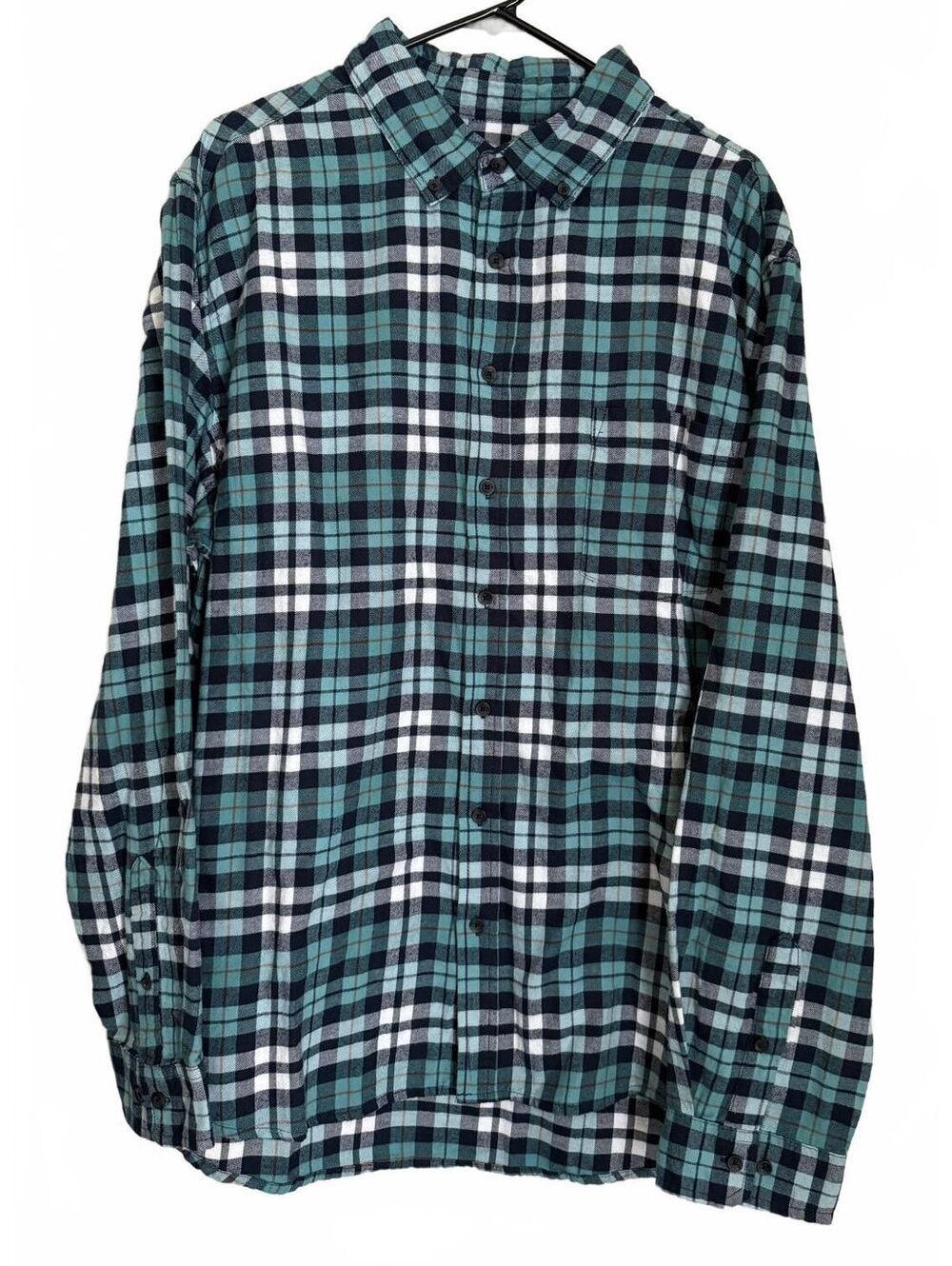 Goodfellow & Co NEW Men's Flannel Shirt Size XXL Blue Rustic Woodland Outdoors